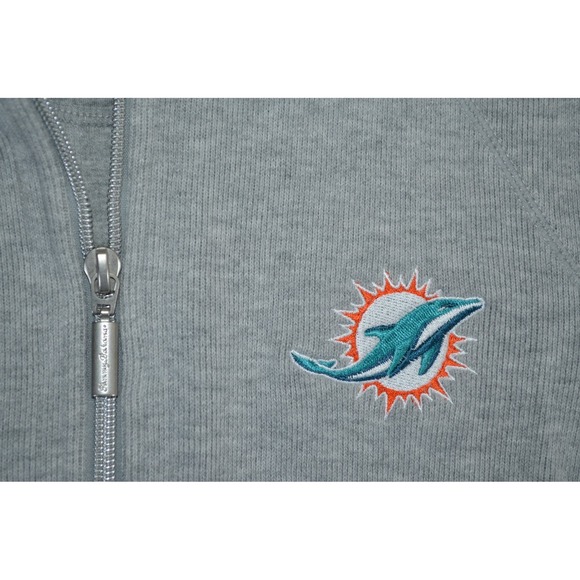 Tommy Bahama x Miami Dolphins Sweater Womens Medium 1/2 Zip Pullover Logo NFL - Picture 2 of 9